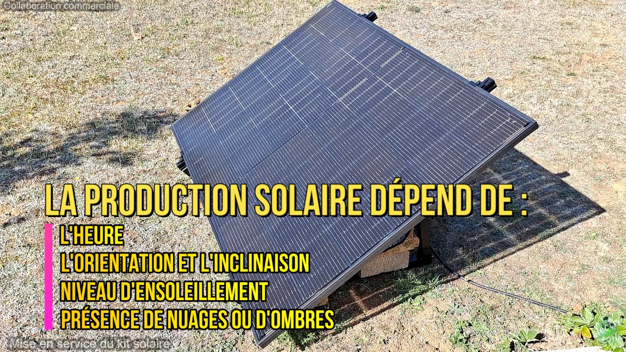 raison de la baisse de production d'un panneau solaire