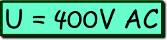 U = 400V