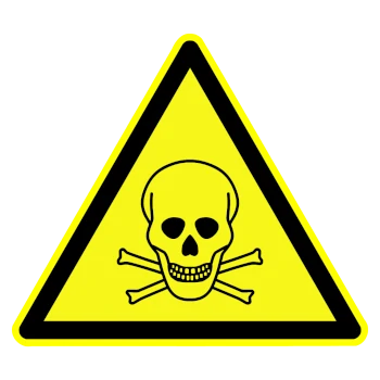 affiche danger de mort matières dangereuses et toxiques