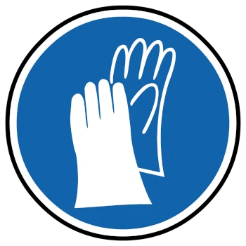 panneau obligation de s'équiper de gants de protections pour les mains