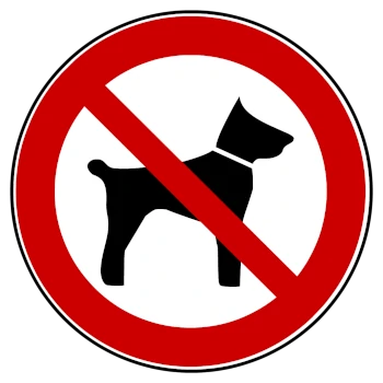 affiche défense d'amener des animaux