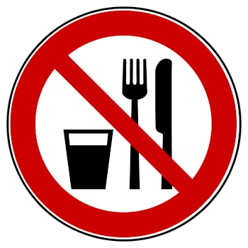 affiche défense de manger et de boire