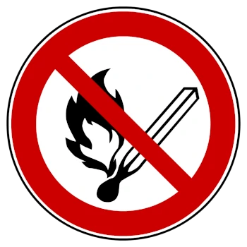 affiche flammes nues interdites